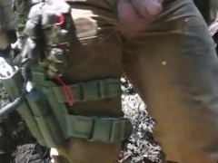 Cut cock and hairy balls. Pissing 2