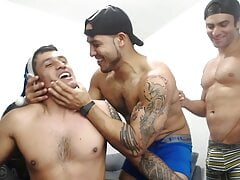 Muscle Latino Friends Kiss Passionately - Special
