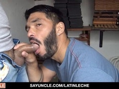 Young Latin guy agrees to the offer and gets down to business