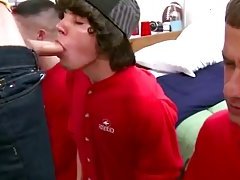 BIg guy gets his small hole fucked by frat