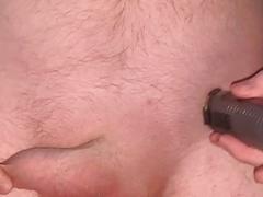 shaving uncut cock and balls from hairy to bald