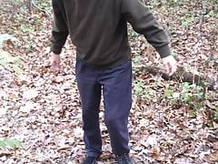 Stripping and sucking my cameraman along a park trail