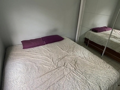 I tossed my beau on the sofa and already made him fall on my wood