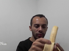 Saucy condensed milk that I am going to slurp with a banana