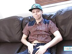 Pale Boy Toy James Does Hot Striptease Before Jerking Off!
