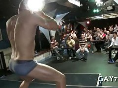Horny chap dancing during sucking