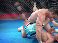 Sans a condom, gay guys, muscle