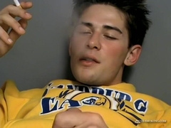 Lad Shane Allen Thumbs His Booty While Draining His Trouser snake