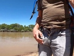 Putting a vibrator in a condom and ejaculating in public