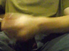 Jerking off with warm oil and a huge orgasm