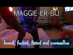 amateur blindfolded, bound, bb fuck, fist and cumswallow