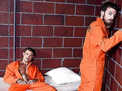 Bareback jail butt fuck with horny Sebastian Young