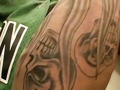 Straight jock makes his dick rock hard and empties his balls