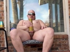 Round Boy spunks in his chubbies