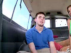 Explicit one-eyed monster riding with faggots