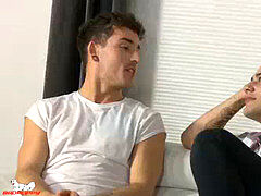 Mickey pays attention to the growning erection in Jack's lingerie