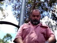 Str8 babby bear jerkin off in the park 8