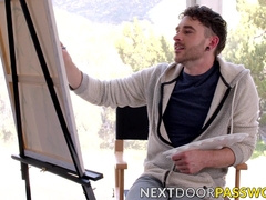 Muscular horny studs raw fucking and blowning on the table