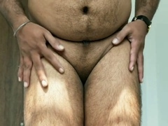 Sensual gay instructor with a massive package strokes and enjoys himself