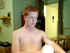 Ginger solo, jacking off, web cam