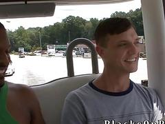 Black guy gets rough with this white dude