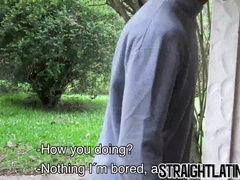 Hardcore gay foursome with first timer straight Latino