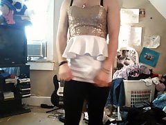 Missy123sassy sissy in incredibly tight short dress and bra