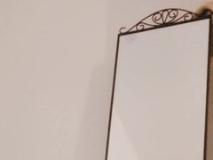 Joy In The Mirror with High-Heeled Slippers and Faux-Cock