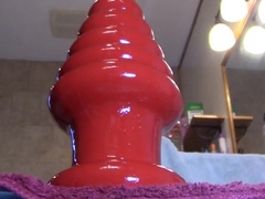 teen 18+ HUGE RED AMERICAN BOMBSHELL DESTROYER RIBBLED PYRAMIDE