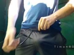 Boy TimonRDD strongly concluded in the foreskin in an outdoor rest room