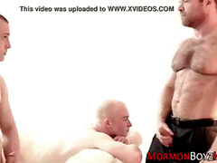 Mormon elders throating salami