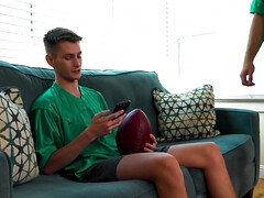 Eating out his tight asshole befeore puttng his cock in it