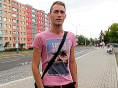 Skinny Czech gay guy fucks outdoors and indoors