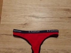 Spunk on another Crimson Underpants