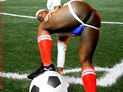Preview. Football player anal training for the secret team orgy