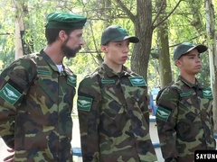 Naughty drill for Glenn Hut and Nathan Gulit by Sergeant Joris Leonard