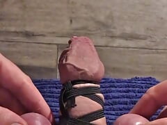 Separated & Tied Balls & Cock, Foreskin Fingering, Ruined Slow Motion Cumshot