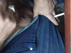 Masculer Bear Turkish Daddy Masturbates Under the Table in the Office