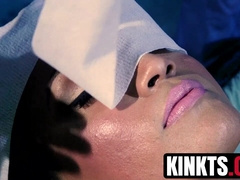 Stud Mike Panic bent over for anal penetration by curvy Jessica FoxÂ