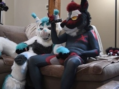 Fursuit, gay murrsuit, gay cumshot