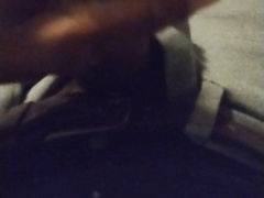 Lovely black cock with jism slobbering out