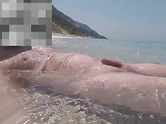 Nudist beach play