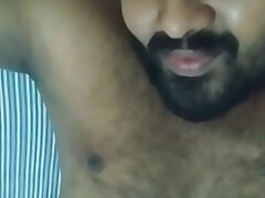 Very horny  hairy sexy shy indian boy doing dirty things during webcam