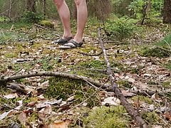 Naked in the Wood Cumshot
