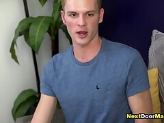 Broke straight guy has to suck step brother's dick