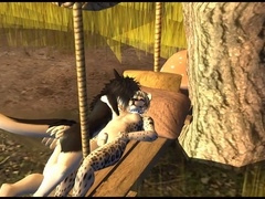 Adrammelech the snow leopard and Mersh Callidus the sergal