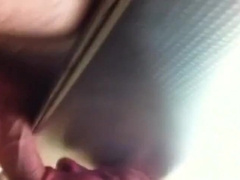 Big Cock Blowjob Under the Stall with Cum in Mouth