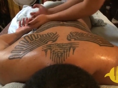 Private Male Massage: Hot Asian Guy with Tattoos getting Massage