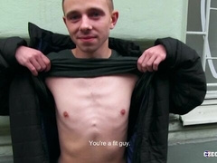 Hairy booty twink fucked anally and facial'd in POV