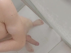 Super-Fucking-Hot soapy bathroom with my immense fuck-stick